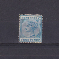 MONTSERRAT 1880, SG# 5, CV £150, Wmk Crown CC, 4 Blue, MH - Montserrat