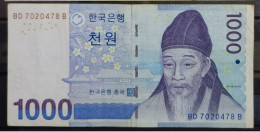 DH1003a- South Korea 2007 Bankote 1000 Won VF - Korea, South