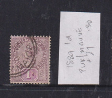 Jamaica 1889 QV 1d Purple & Mauve #27 Used - Jamaique (1962-...)