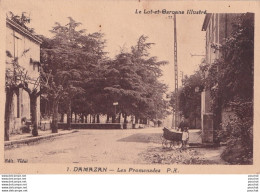 L1-47) DAMAZAN - LES PROMENADES - ANIMEE - HABITANTS - EN 1931 - ( 2 SCANS ) - Damazan