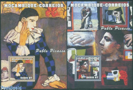 Mozambique 2001 Pablo Picasso 2 S/s, Mint NH, Performance Art - Circus - Art - Modern Art (1850-present) - Pablo Picasso - Circus