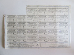 Judaica Palestine Old Dividends 28 Cupons Of The Jewish Colonial Trust 20s/Dividendes 28 Coupons De JewishColonial Trust - Israel