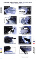 South Africa 2020 Stars And Cnstellations Of The Southern Skies 10v M/s, Mint NH, Nature - Science - Cat Family - Gira.. - Neufs
