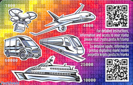 Croatia 2020 Crypto Stamp (card), Mint NH, Science - Transport - Various - Computers & IT - Aircraft & Aviation - Rail.. - Computers