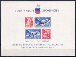 Liechtenstein 1936 - Postmuseum, Block 2, Postfrisch ** / MNH - Blocks & Kleinbögen