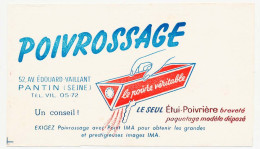 Buvard 18 X 10.6  AUSSAGE  Pantin (Seine)   Poivrossage Images IMA  écriture "bleu Ciel" - Levensmiddelen