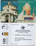 CROATIA - CHIP CARD - RELIGION - POPE JOHN PAUL II KAROL WOJTYLA - CARDEX 98 BRUSSELS (CROATIAN VERSION) - Croatia