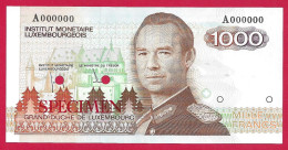 Luxembourg - Spécimen 1000 Francs (horizontal) 01-07-1985 Serial A (C50C / P59) - Luxembourg