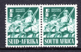 South Africa - 1941-46 War Effort - ½d Infantry Pair MNH (SG 88) - Neufs