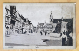 1917  - Postcard  ZERBST Saxe Anhalt - CPA Markt -  Place Du Marché Avec Dames élégantes - Zerbst