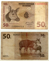 Billet De Banque R.D. CONGO 1997  : 50 C. Okapi - République Démocratique Du Congo & Zaïre