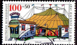 RFA Poste Obl Yv:1246 Mi:1414 Für Die Jugend Zirkuszelt (Beau Cachet Rond) - Circus