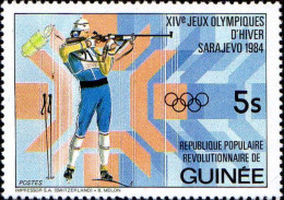 Guinée (Rep) Poste N** Yv: 728/731 Jeux Olympiques D'hiver Sarajevo - Winter 1984: Sarajevo