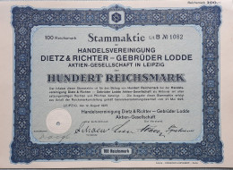 Handelsvereinigung Dietz & Richter - Gebrüder Lodde - AG In Leipzig - 1925 - Other & Unclassified