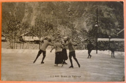 CARTE ANCIENNE SCENE DE PATINAGE - SCAN RECTO/VERSO - 8 - Eiskunstlauf