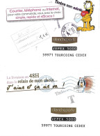 Vignette Sans Valeur De Carnet Adhésif 2008-2009 Employé Comme Affranchissement Mais Repéré Par Griffe Timbre Non Admis - Covers & Documents