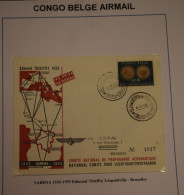ZAC BELGIAN CONGO FIRST FLIGHT SABENA BIRTHDAY EDMOND THIEFFRY FLIGHT 1925 - Covers & Documents