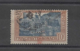 MONACO -- MONTE CARLO -- Timbre Perforé 10 F. Bistre & Bleu -- B B -- 15 - 15 - Errors And Oddities