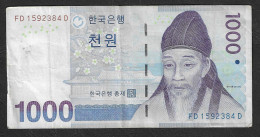 Corea Del Sud - Banconota Circolata Da 1000 Won P-54a - 2007 #19 - Korea, South