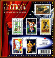 France Bloc/F Obl Yv: 121 Mi:94 Le Cirque à Travers Le Temps (Beau Cachet Rond) - Circus