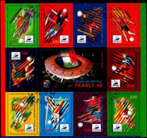 France Bloc/F Obl Yv:  19 Mi:17 France 98 Stade De France (Beau Cachet Rond) Petit Pli Au Coin - 1998 – Frankrijk