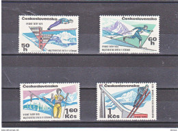 TCHECOSLOVAQUIE 1970 SKI  Yvert 1762-1765, Michel 1916-1919 NEUF** MNH Cote Yv 3 Euros - Ungebraucht