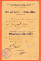 10370 / Certificat Aptitude Professionnelle Modeleur Mecanicien Gilbert RIGAUD Arthez 81-Tarn ◉ Ville ALBI 17-07-1928 - Diploma & School Reports
