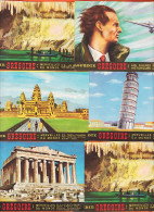 10120 ● 6 Découpis Buvard Biscottes GREGOIRE MERMOZ + 5 Merveilles Du Monde - Biscotti