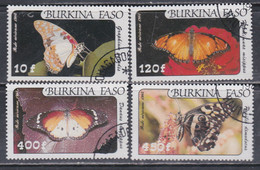 Burkina Faso PA N° 272 / 75  O  Papillons, La Série Des 4 Valeurs  Oblitérations Légères, TB - Burkina Faso (1984-...)