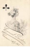 JEUX AG#MK532 FEMME TYPE VIENNE CARTE A JOUER TREFLE - Playing Cards