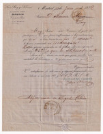 Lettre 1882 Madrid Luis Roy Y Sobrino Banco Bank Tui Tuy Espagne España Sello Alfonso XII - Briefe U. Dokumente