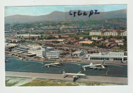 CPSM - 06 - NICE - AEROPORT NICE COTE D'AZUR -  AVIONS AIR FRANCE - 1965 - Vue Aerienne - Aerodrome