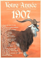 Astrologie - Votre Année - 1907 - Signe Astral Chinois : La Chèvre - CPM - Carte Neuve - Voir Scans Recto-Verso - Astrologie