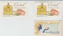 Lot De 3 Cartes Parfumées " Poudre Parfum Cristal-LesourD / Parfum Rêve D'or - L.T.Pivert" - Sin Clasificación