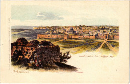PC JUDAICA JERUSALEM FROM OILBERG PALESTINE (a71325) - Judaika