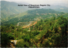 PC PHILIPPINES, AERIAL VIEW OF DOWNTOWN BAGUIO CITY, Modern Postcard (b60268) - Filippine
