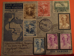 ZAC BELGIAN CONGO SEMAINE DU SOUVENIR 29.08.36 OOSTENDE LEO - Covers & Documents