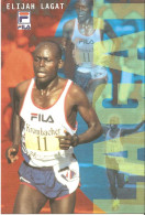 ATHLETISME - COURSE A PIED - PUB FILA - PHOTO DU KEYNIAN ELIJAH LAGAT - VAINQUEUR DU MARATHON DE BERLIN 97 - Atletiek