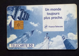 05/ Télécarte France Télécom "un Monde Toujours Plus Proche" (50 Unités) - Operatori Telecom