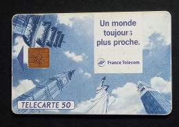 07/ Télécarte France Télécom "un Monde Toujours Plus Proche" (50 Unités) - Operatori Telecom