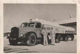 PHOTO - 13/18 Cm - Camion Citerne Avec Remorque Transport Produit SHELL  ( Photo Alger ) - Trucks, Vans &  Lorries