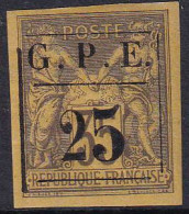 Guadeloupe N°2 B 25 Avec Gros 5 Qualité:* Cote:235 - Ongebruikt