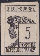 Diego-Suarez N°7 5c Gris-noir Qualité:* Cote:1360 - Ongebruikt