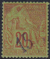 Diego-Suarez N°4 15 Sur 20c Brique Sur Vert  Qualité:* Cote:945 - Ongebruikt