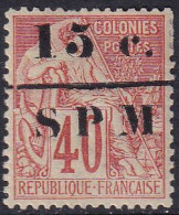 Saint Pierre Et Miquelon N°14 15c Sur 40c Qualité:* Cote:150 - Ungebraucht