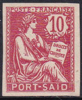 Port-Saïd N°25 A 10c Mouchon Non Dentelé Qualité:(*) Cote:95 - Ongebruikt