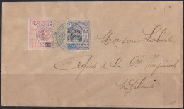 Obock N°53 A/54a Moitié De 20c Et Moitié De 25c Sur Lettre Qualité:obl Cote:950 - Gebruikt