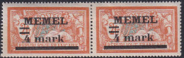 Memel N°31 A Types I Et II Se Tenant Qualité:* Cote:155 - Ongebruikt
