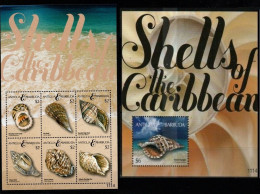 Antigua & Barbuda - 2011 - Shells Of The Caribbean - Yv 4175/80 + Bf 470 - Conchiglie