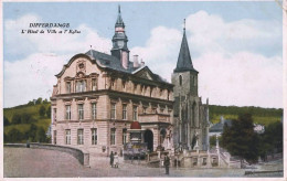 1933   Differdange   " L'Hôtel De Ville Et L' Eglise   " - Differdange